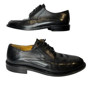 Johnston Murphy Black Lace Up Oxford Style Cape Toe Size 8.5 Church Office